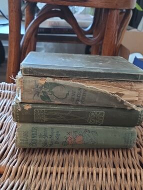 Vintage Green Decorative Stacked Books - Home Accent
